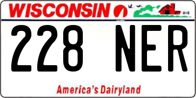 WI license plate 228NER
