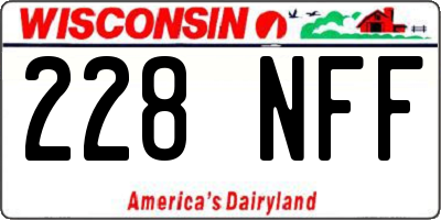 WI license plate 228NFF
