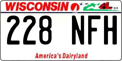 WI license plate 228NFH