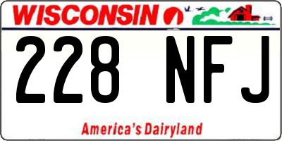 WI license plate 228NFJ