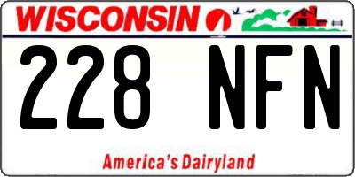 WI license plate 228NFN