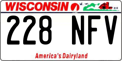WI license plate 228NFV