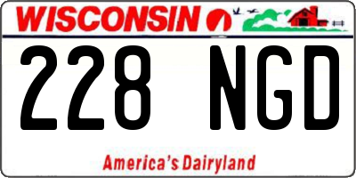 WI license plate 228NGD
