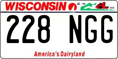 WI license plate 228NGG