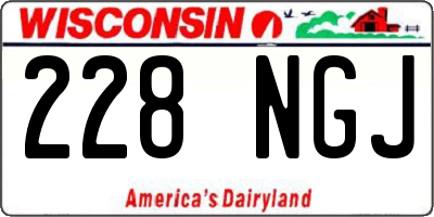 WI license plate 228NGJ