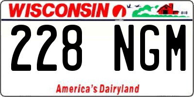 WI license plate 228NGM