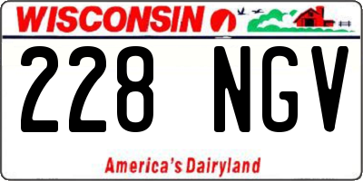 WI license plate 228NGV