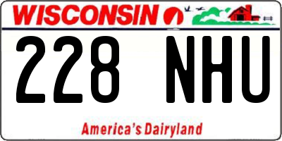 WI license plate 228NHU
