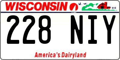 WI license plate 228NIY