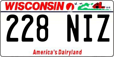 WI license plate 228NIZ
