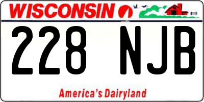 WI license plate 228NJB