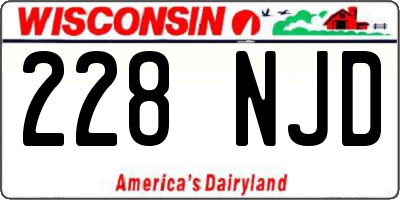 WI license plate 228NJD