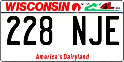 WI license plate 228NJE