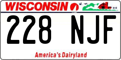 WI license plate 228NJF