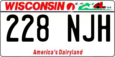 WI license plate 228NJH