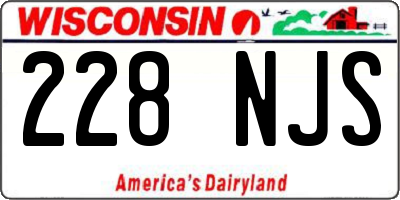 WI license plate 228NJS