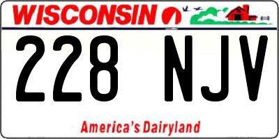 WI license plate 228NJV