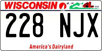 WI license plate 228NJX