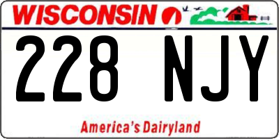 WI license plate 228NJY