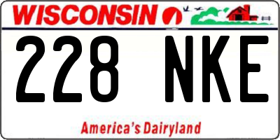 WI license plate 228NKE