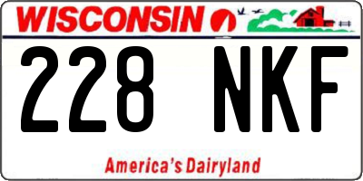 WI license plate 228NKF