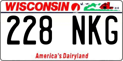 WI license plate 228NKG