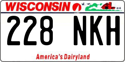 WI license plate 228NKH