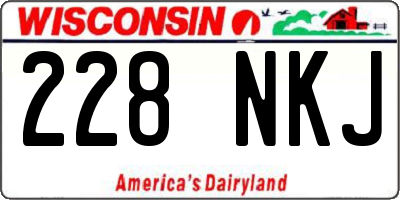 WI license plate 228NKJ