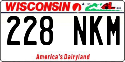WI license plate 228NKM