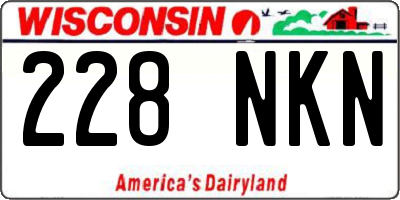WI license plate 228NKN