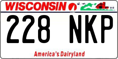 WI license plate 228NKP