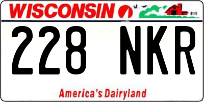 WI license plate 228NKR