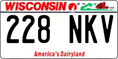WI license plate 228NKV