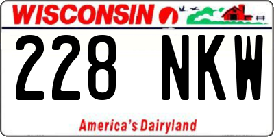 WI license plate 228NKW