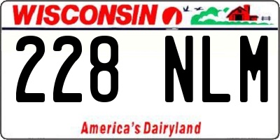 WI license plate 228NLM