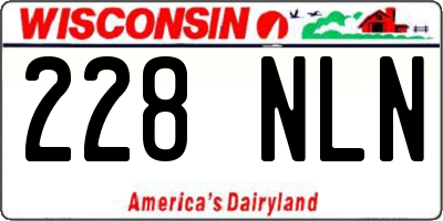 WI license plate 228NLN