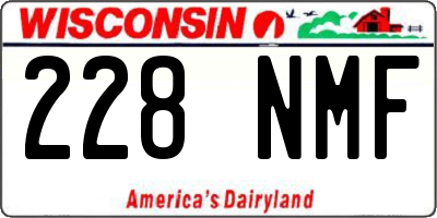 WI license plate 228NMF