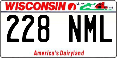 WI license plate 228NML