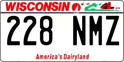 WI license plate 228NMZ