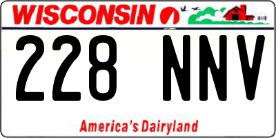 WI license plate 228NNV