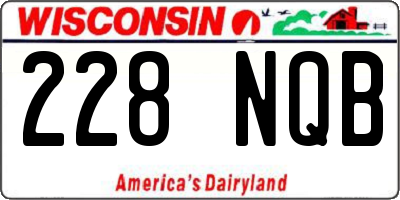WI license plate 228NQB