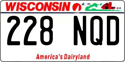 WI license plate 228NQD