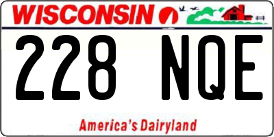 WI license plate 228NQE