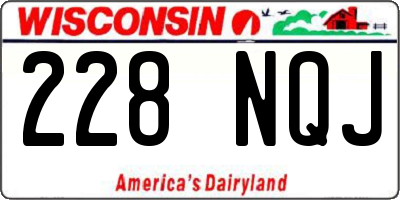 WI license plate 228NQJ