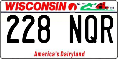 WI license plate 228NQR