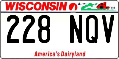 WI license plate 228NQV
