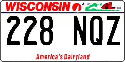 WI license plate 228NQZ