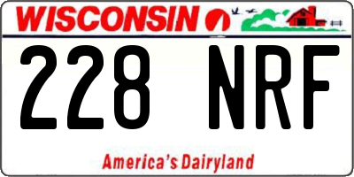 WI license plate 228NRF