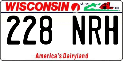 WI license plate 228NRH