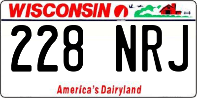 WI license plate 228NRJ